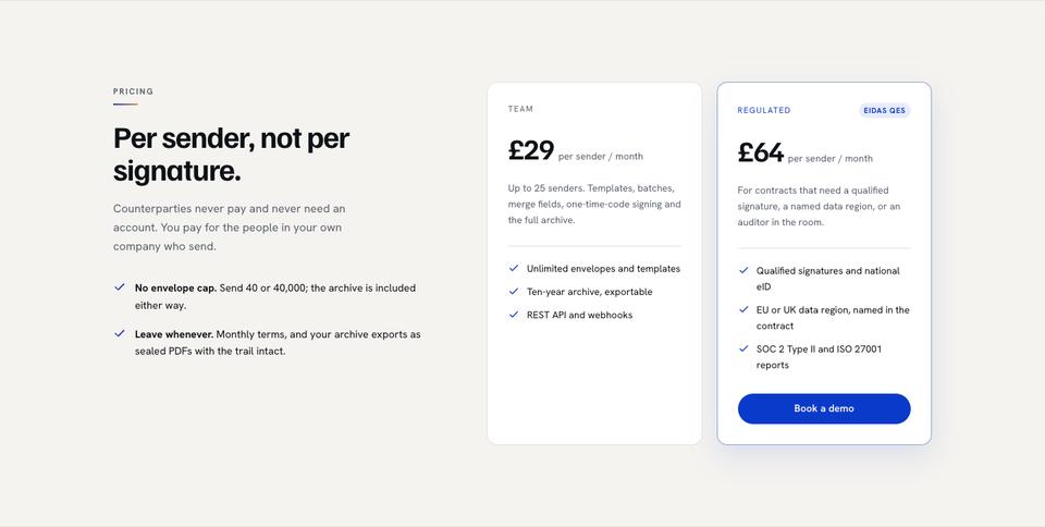 SaaS Conversion template — Pricing section