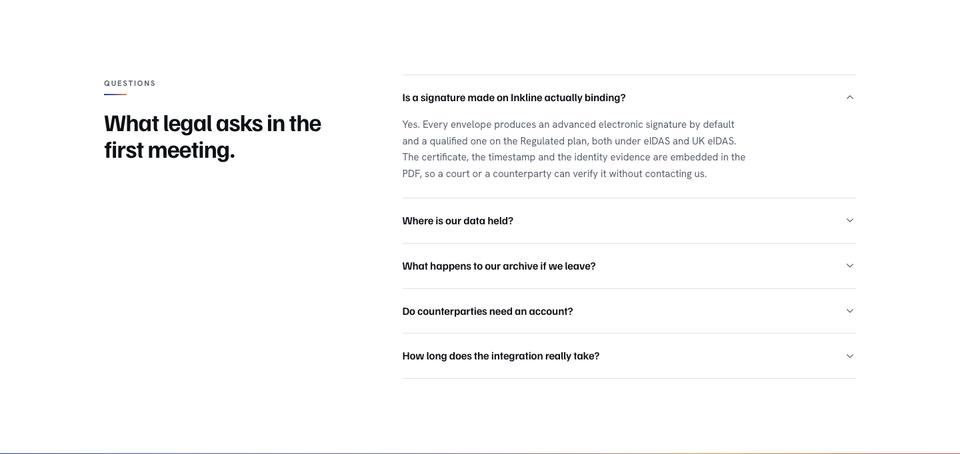 SaaS Conversion template — Questions section