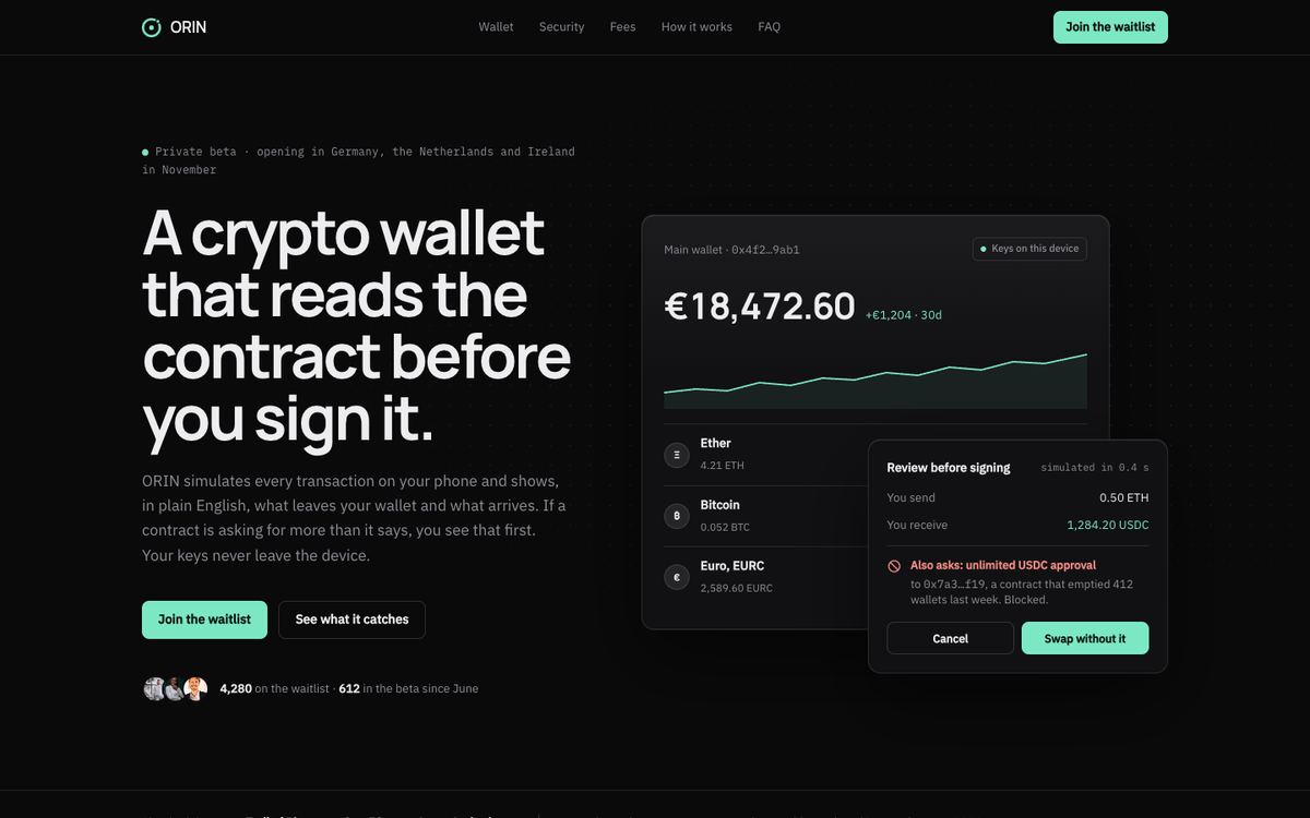 Web3 landing page template