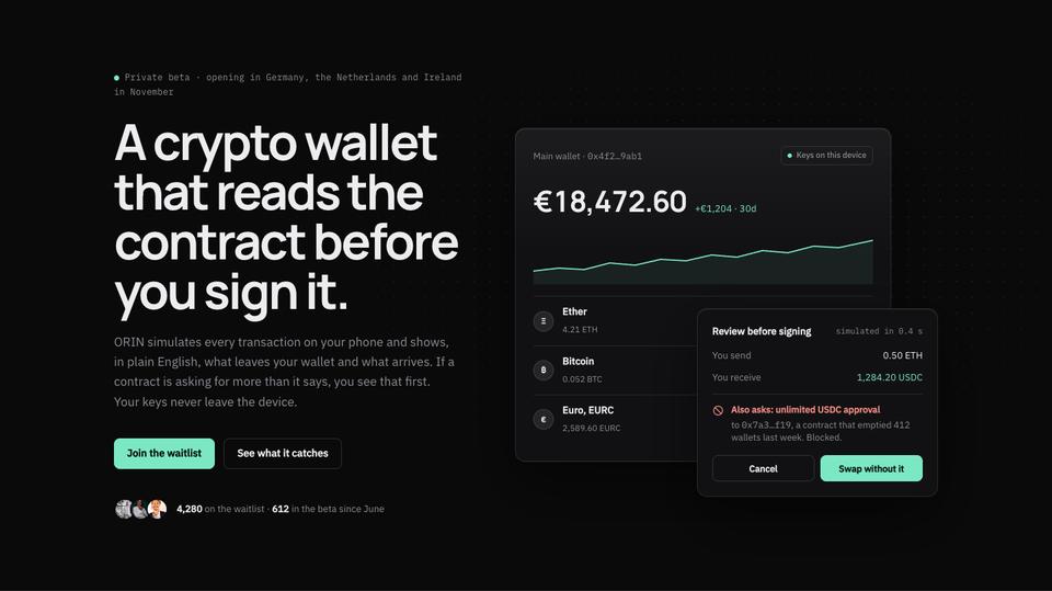 Web3 template — Hero section