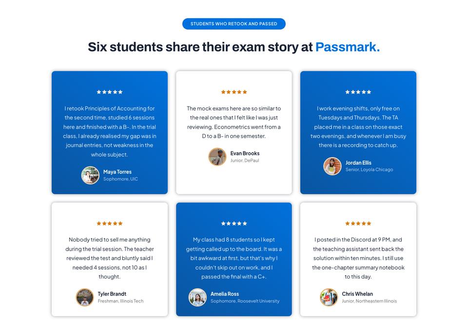 Course Enrolment template — Student stories section
