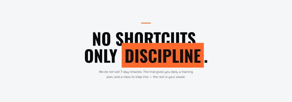 Gym template — Statement band section