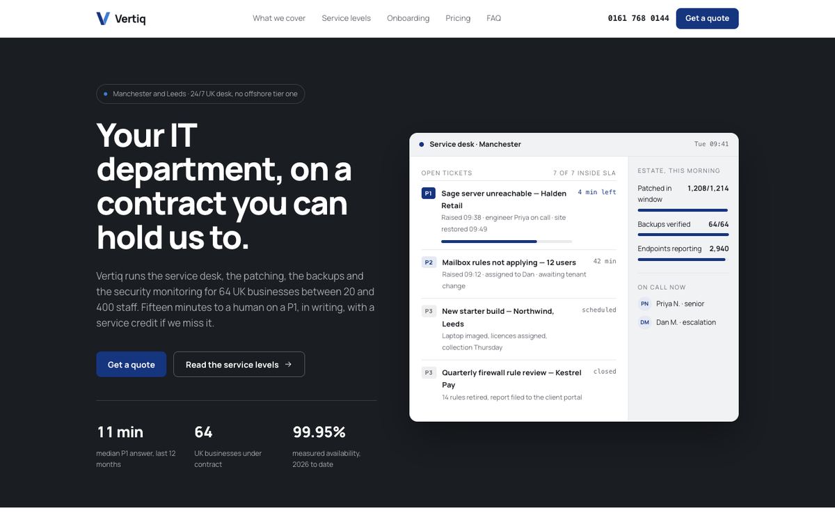 IT Solutions landing page template