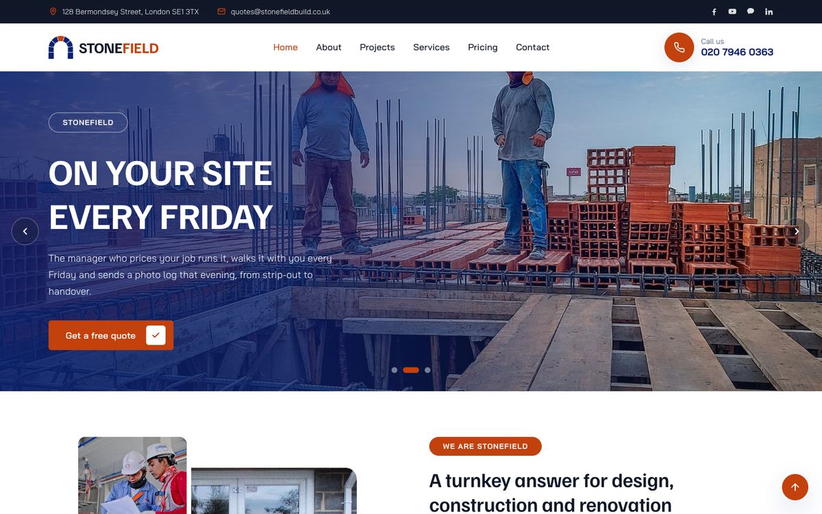 Construction template