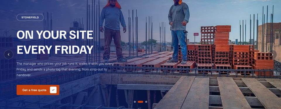 Construction template — Hero section