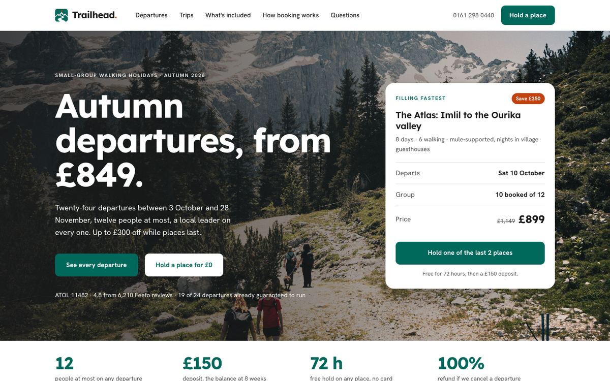 Tour Departures template
