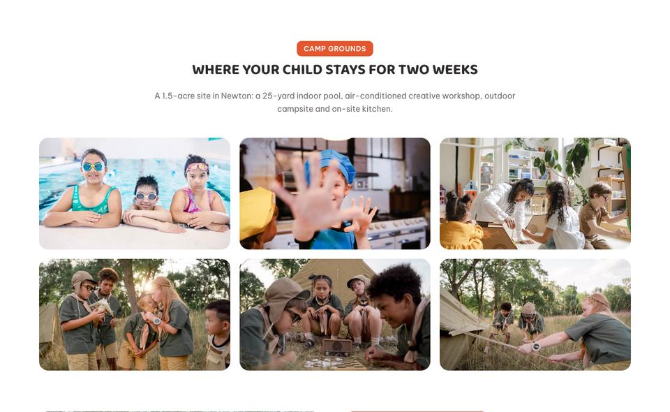 Summer Camp template — Camp grounds section