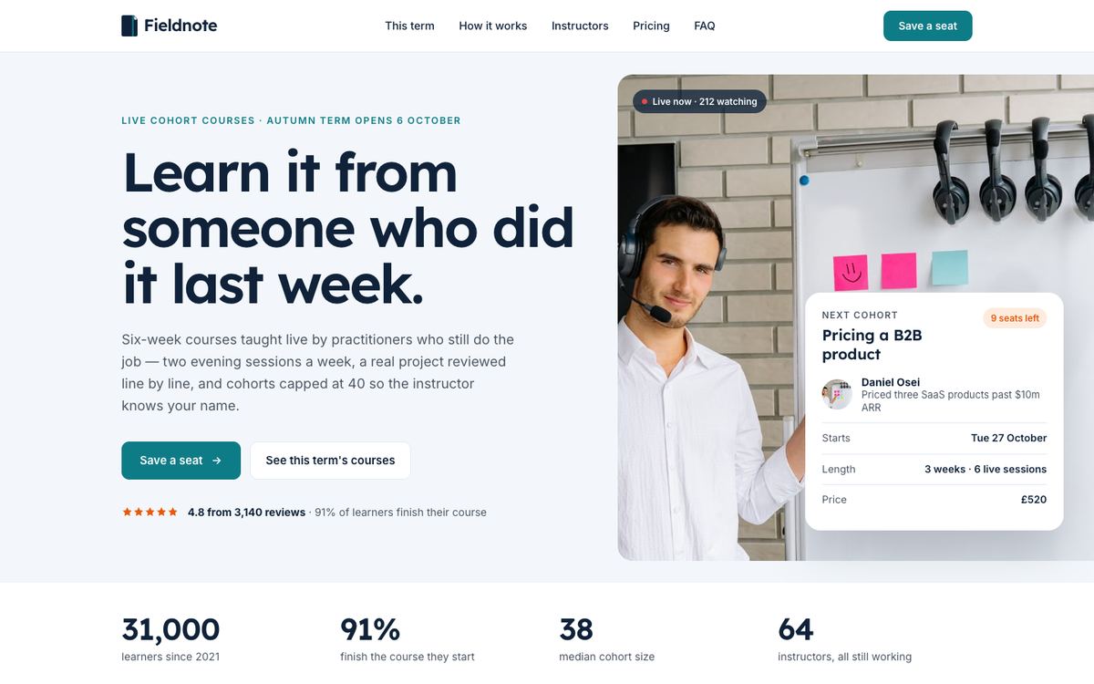 Learning Platform landing page template