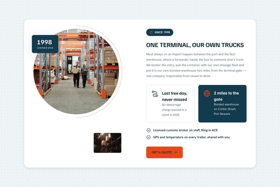 Logistics template — About section
