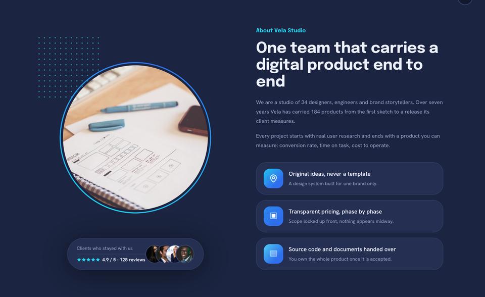 Digital Studio template — About section