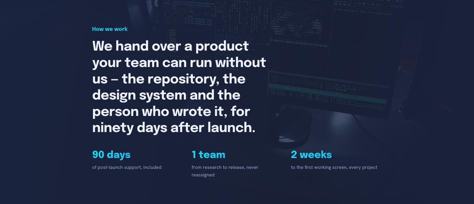 Digital Studio template — Handover promise section