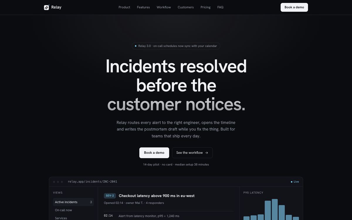 Developer Tool landing page template
