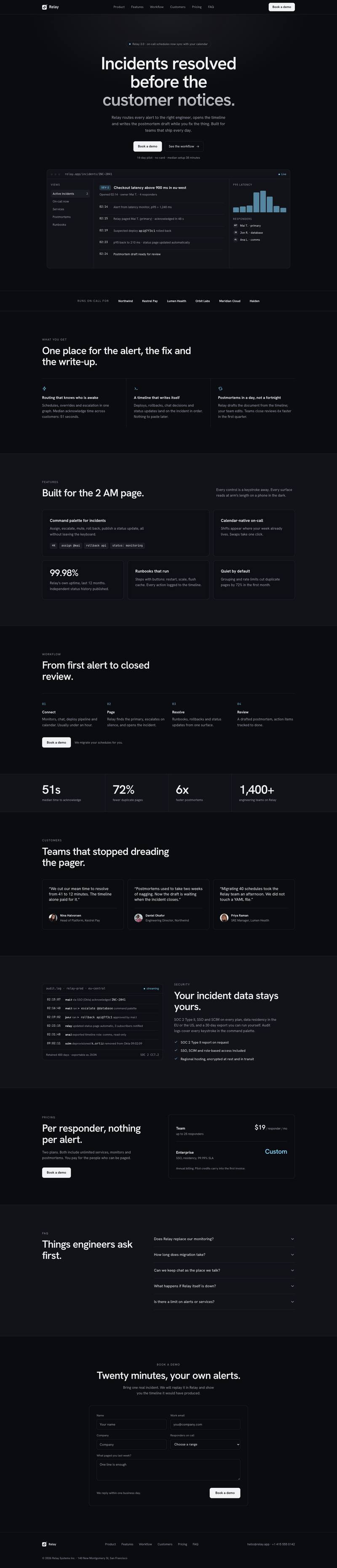 Developer Tool template, the whole page on desktop