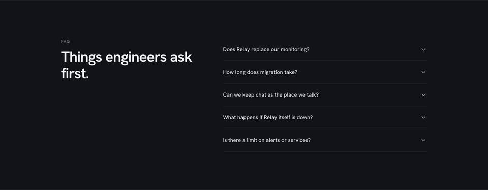 Developer Tool template — Questions section