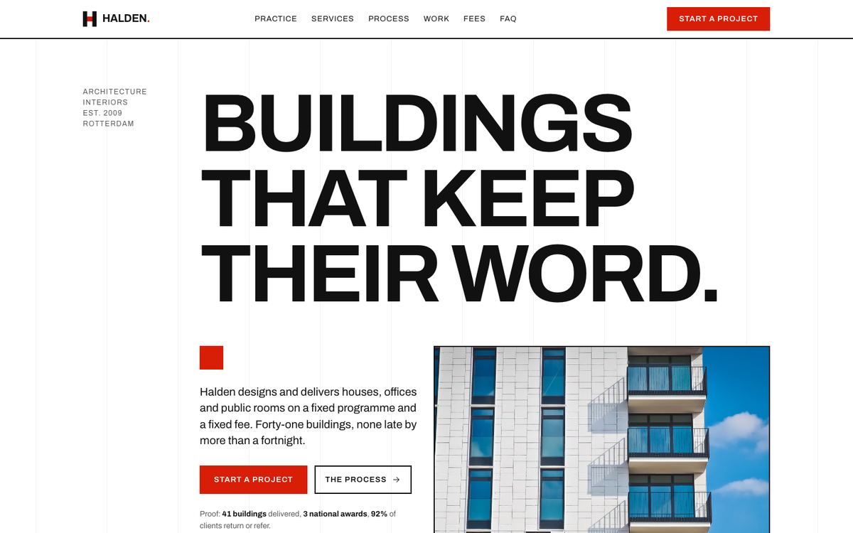Swiss Grid landing page template