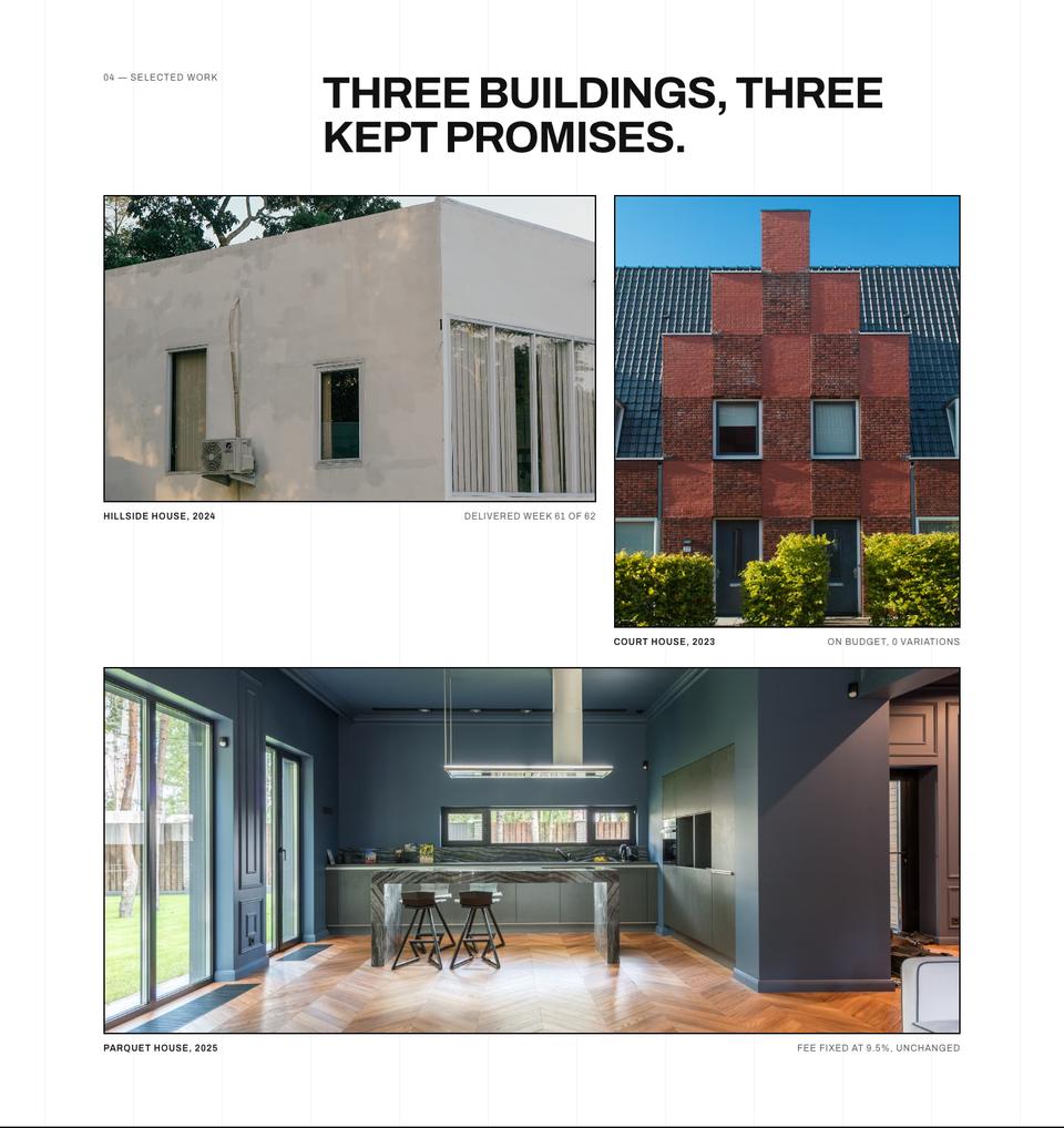 Swiss Grid template — Selected work section