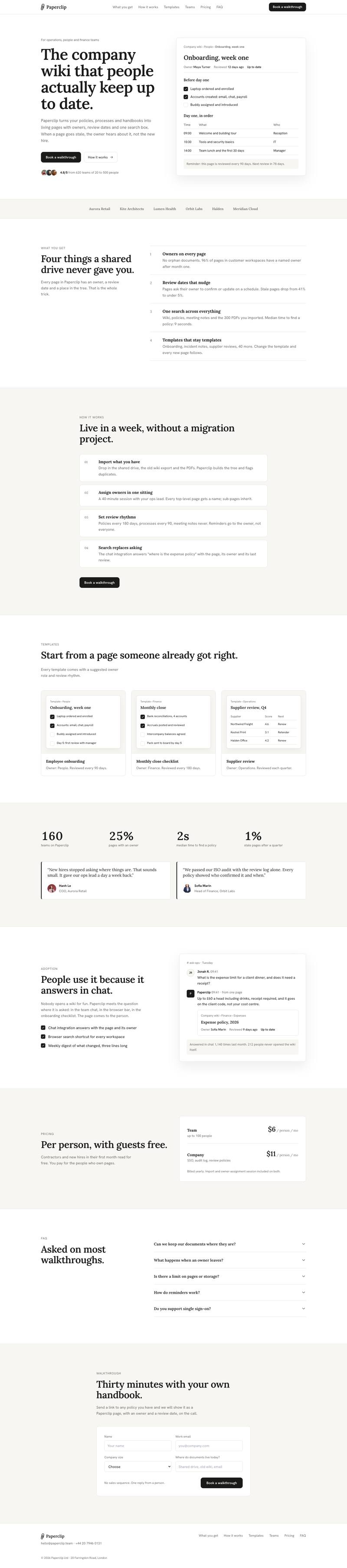 Workspace Document template, the whole page on desktop