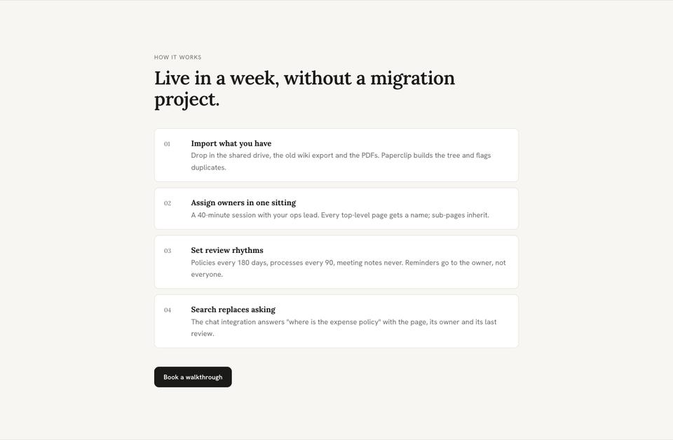 Workspace Document template — How it works section