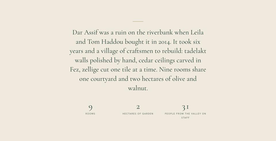 Quiet Luxury Stay template — The story of the house section