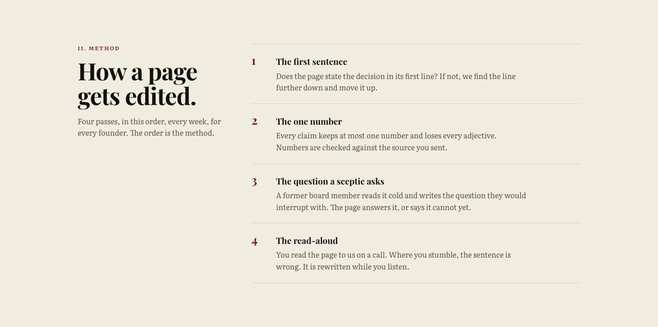 Broadsheet Editorial template — II. Method section