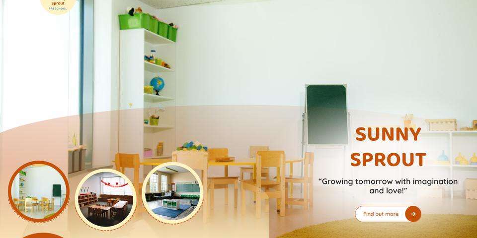 Preschool template — Hero section