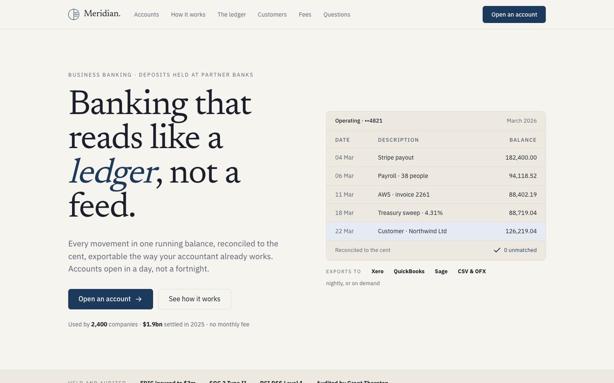 Quiet Ledger template