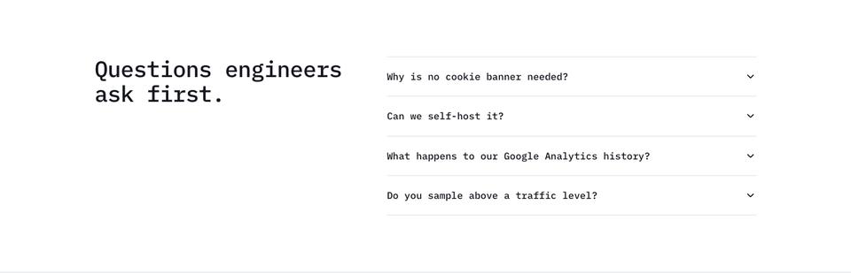 Data Panel template — Questions section