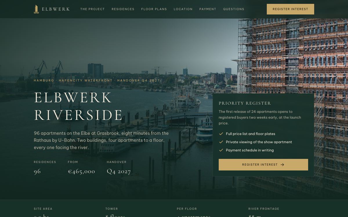 Residence Launch template
