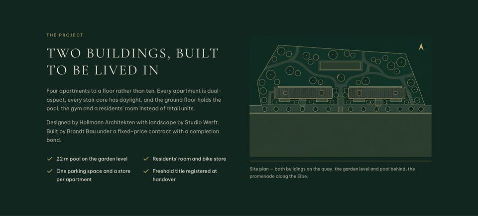 Residence Launch template — The project section