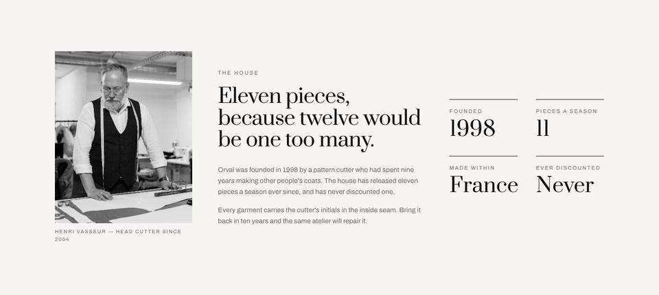 Maison Monochrome template — The house section