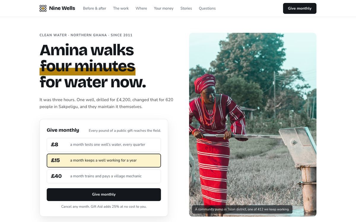 Cause Appeal landing page template