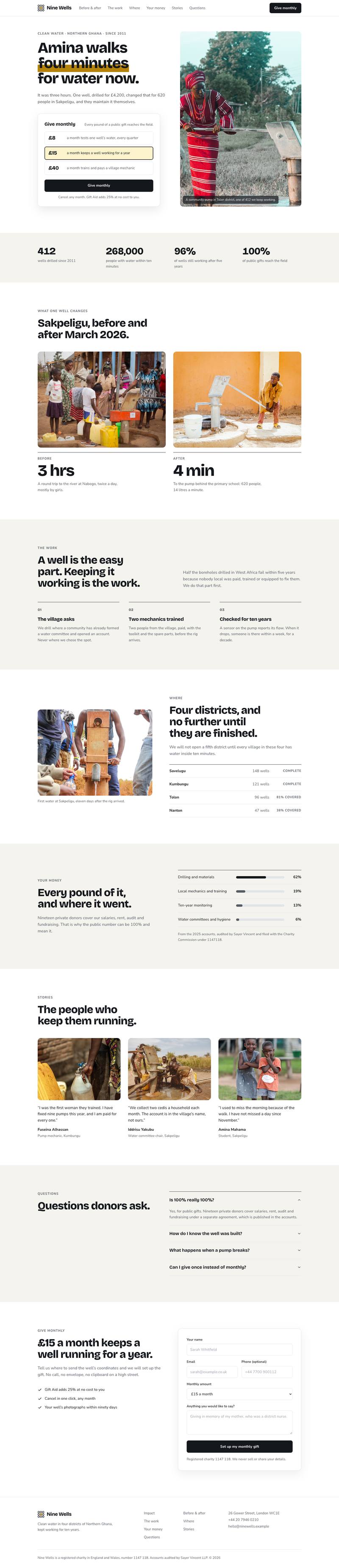 Cause Appeal template, the whole page on desktop