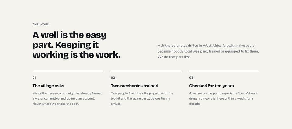 Cause Appeal template — The work section