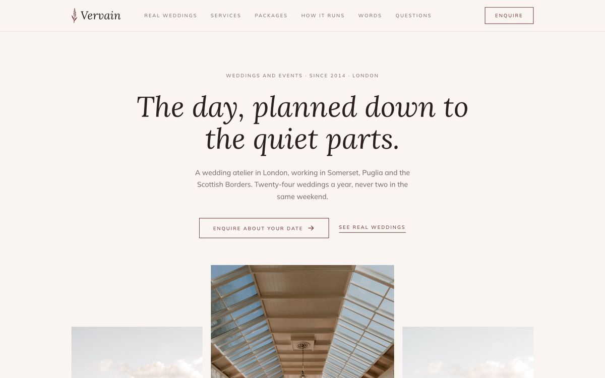 Wedding Atelier landing page template