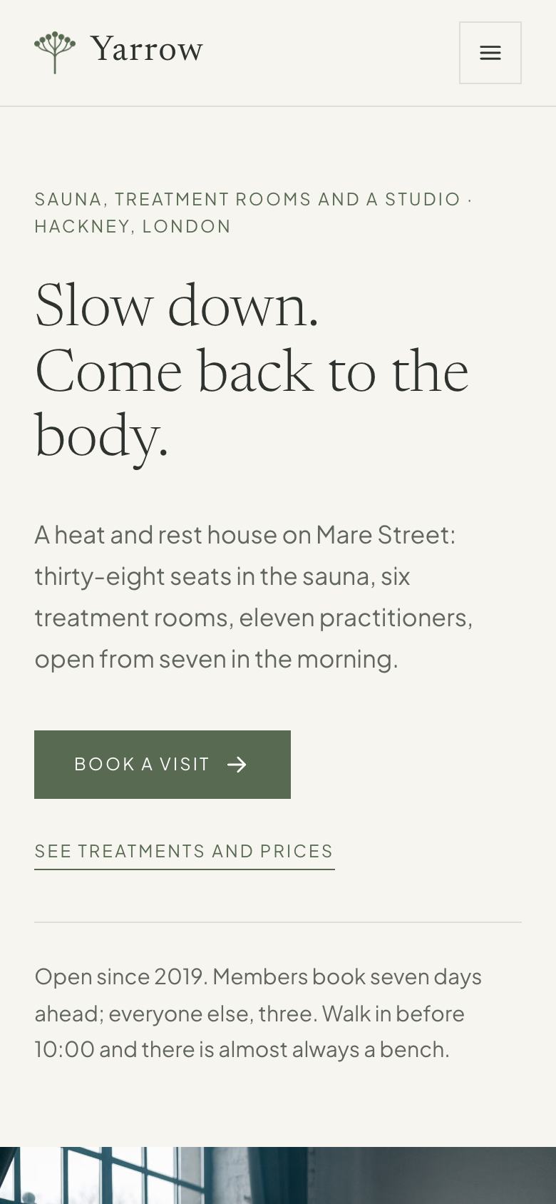Still Wellness landing page template on a phone