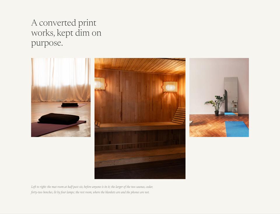 Still Wellness template — The space section