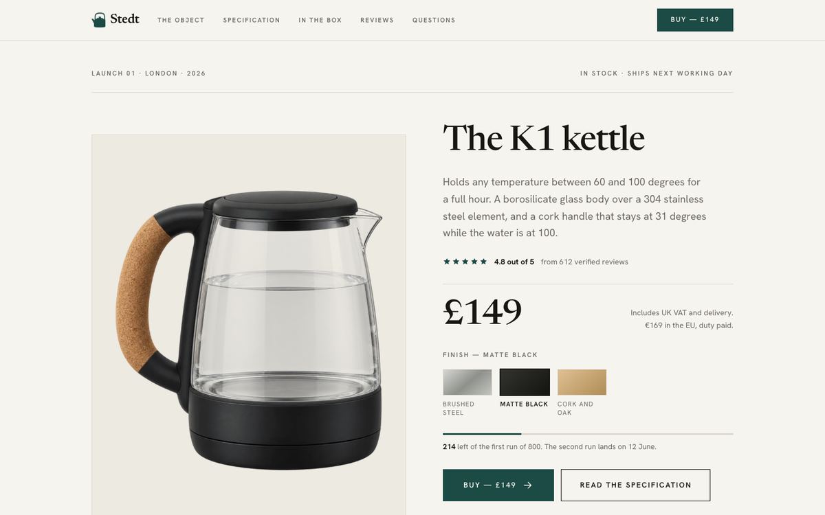 Single Product Launch template