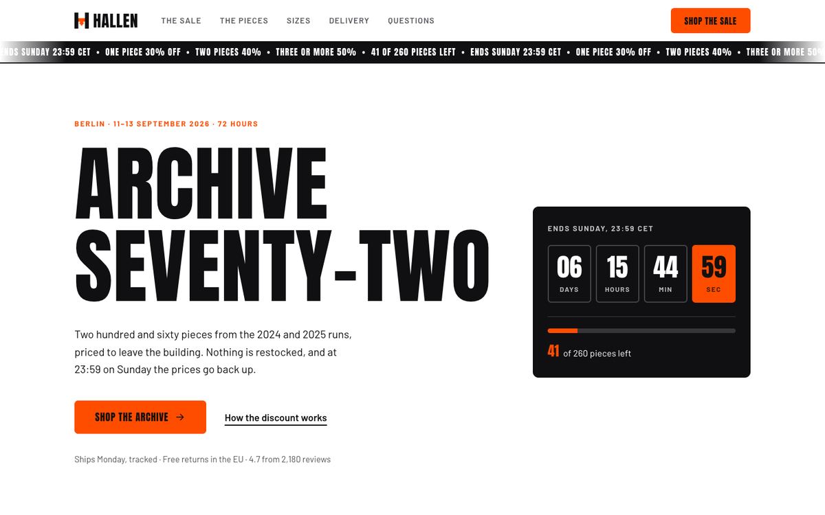 Dated Flash Sale landing page template