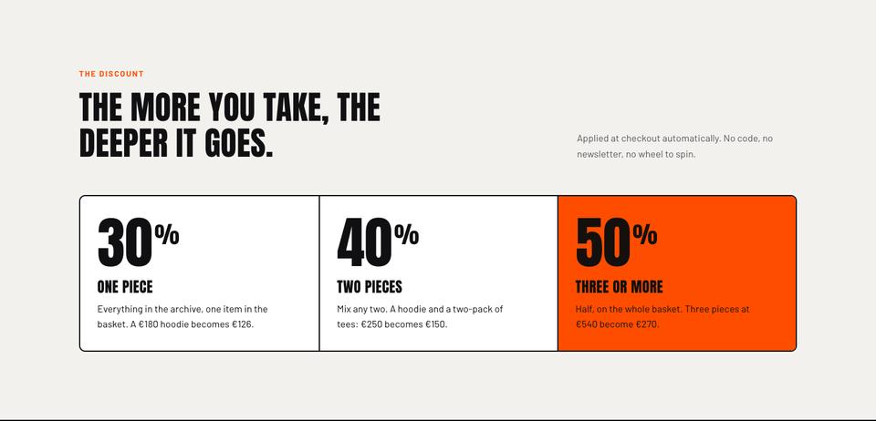 Dated Flash Sale template — The discount section