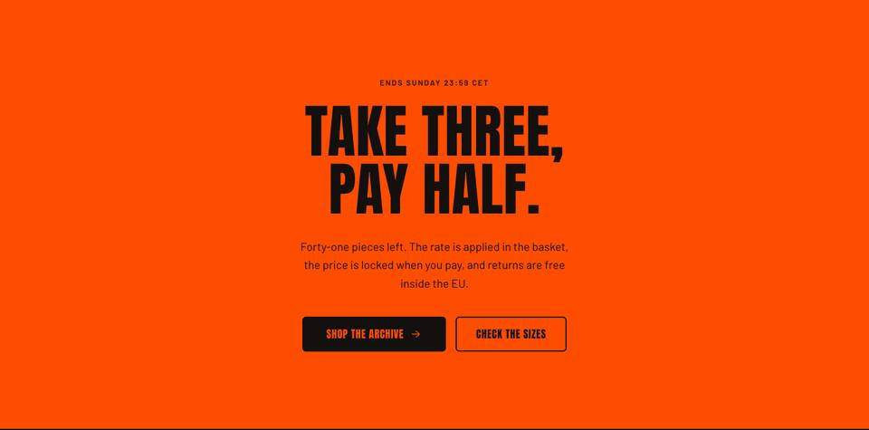 Dated Flash Sale template — Buy section