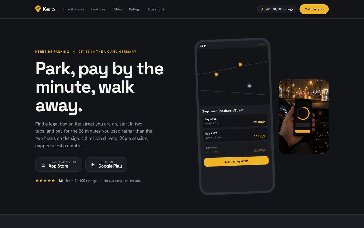 Mobile App Install landing page template