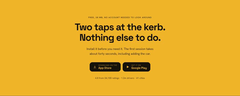 Mobile App Install template — Get the app section