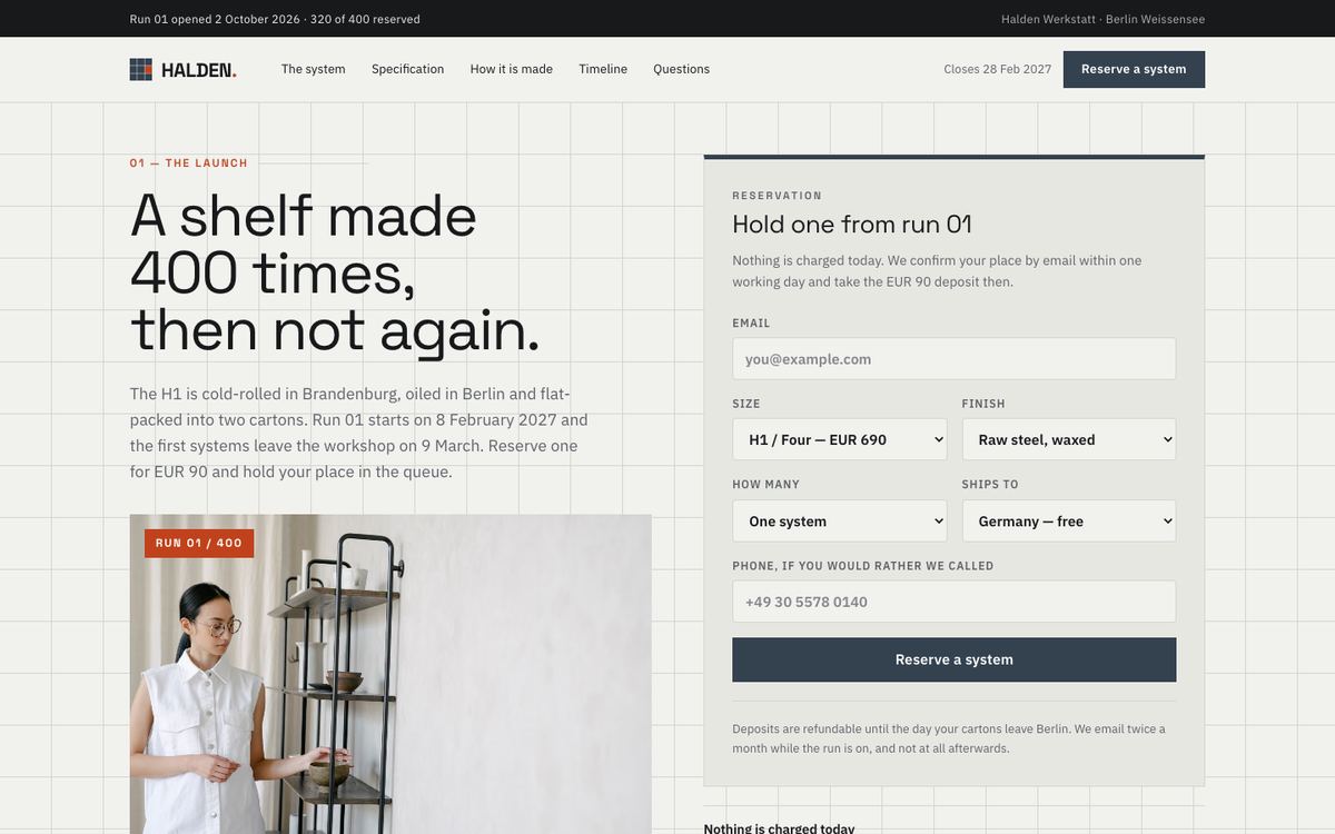 Pre-order Launch landing page template