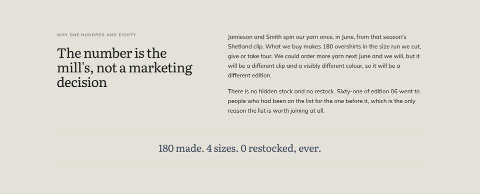 Waitlist Drop template — Why one hundred and eighty section