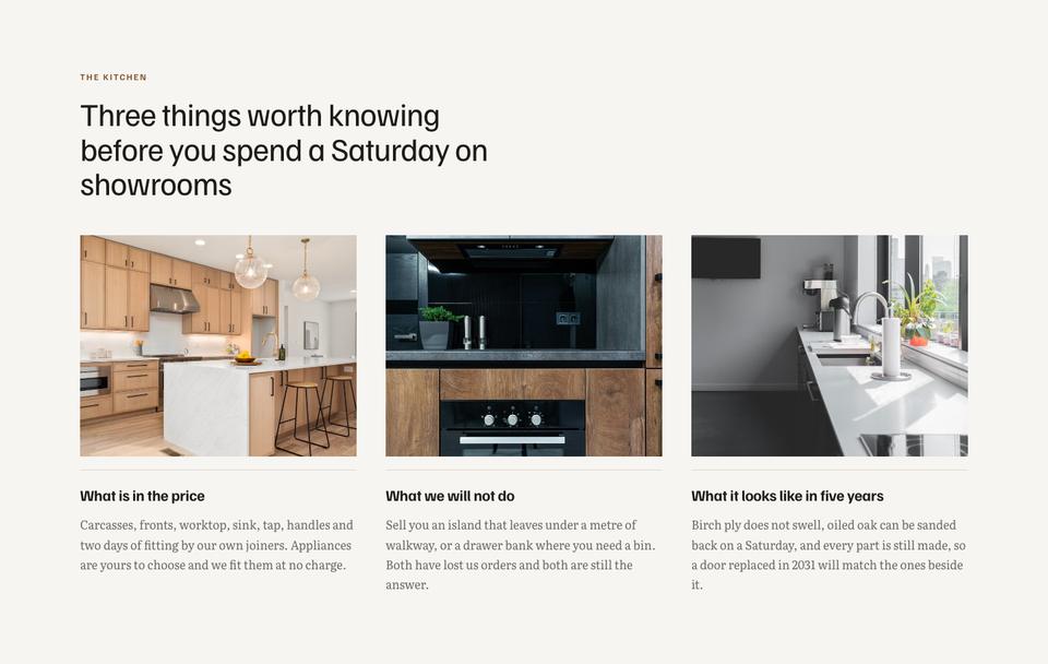 Booked Demo template — The kitchen section