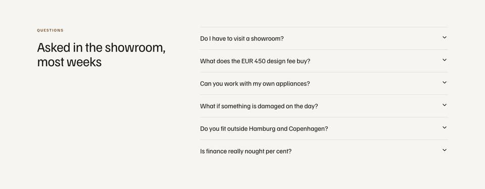 Booked Demo template — Questions section