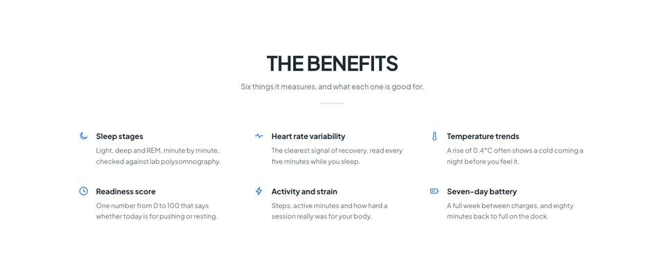 Gadget Launch template — The benefits section