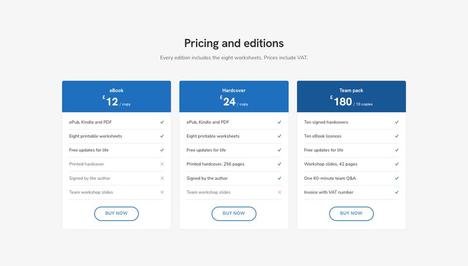 Book Launch template — Editions section
