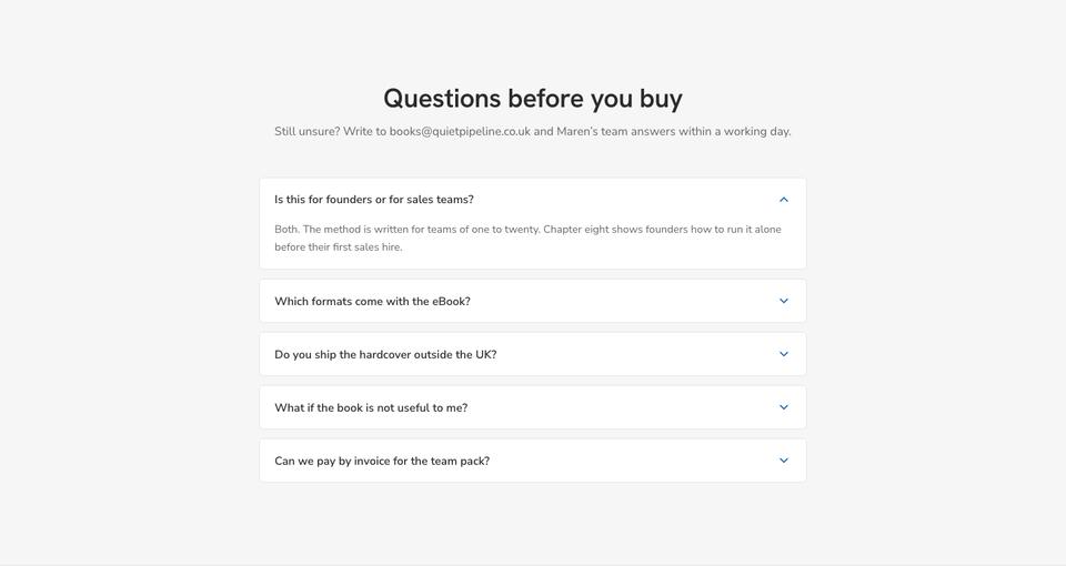 Book Launch template — Questions section