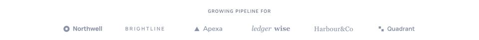 Growth Agency template — Client logos section